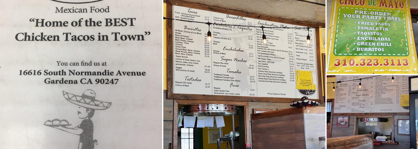 Josie's Menu