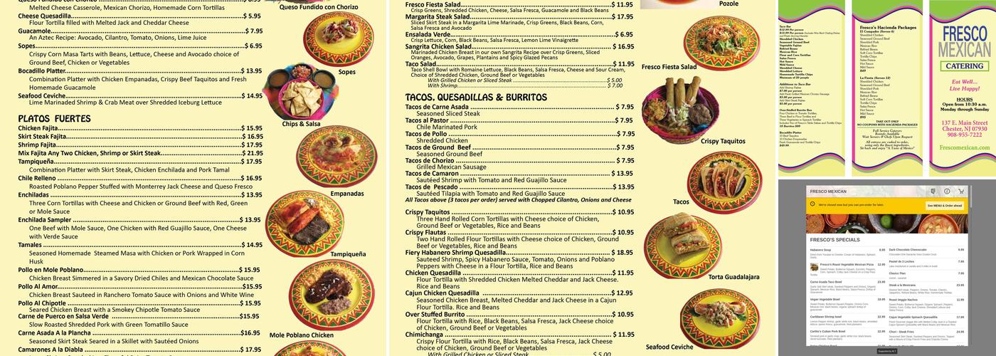 Fresco Mexican Menu