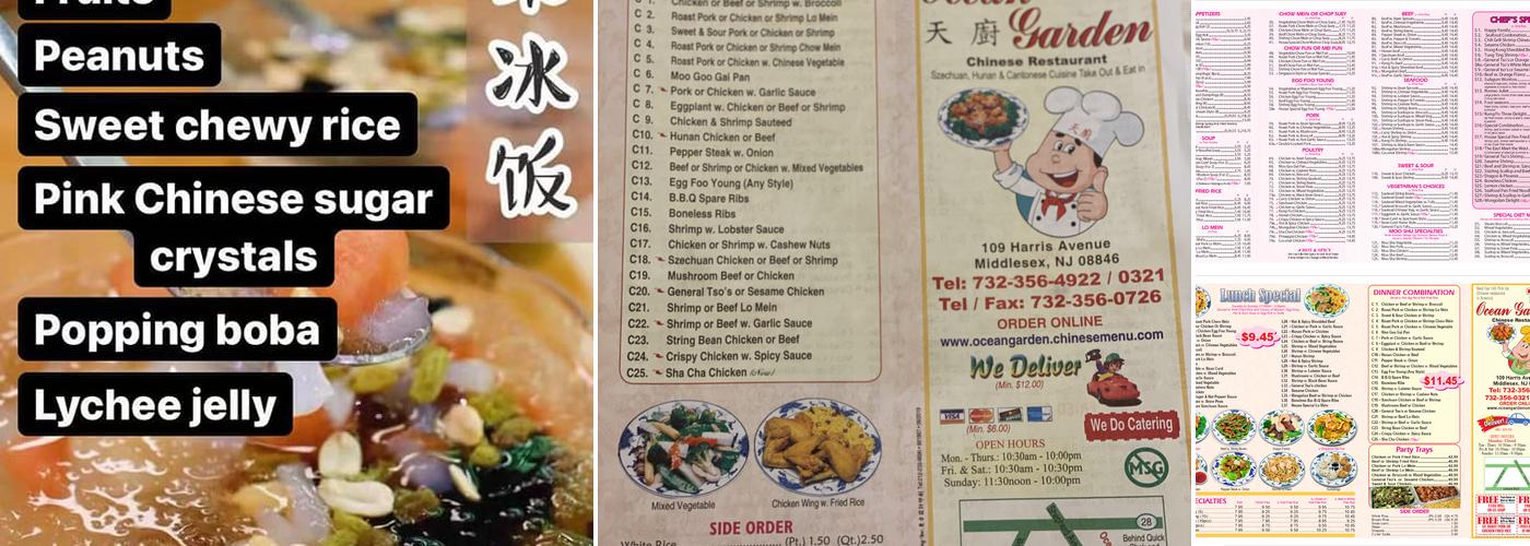 Ocean Garden Chinese Restaurant Menu