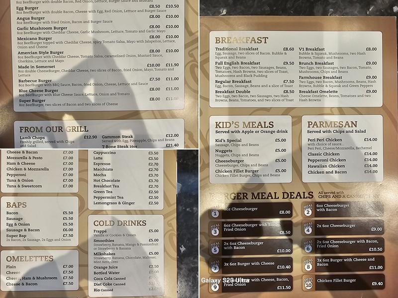 Cafe De Paris Menu