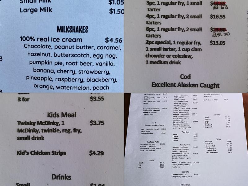 Cap'n Yoby's Drive-In Menu