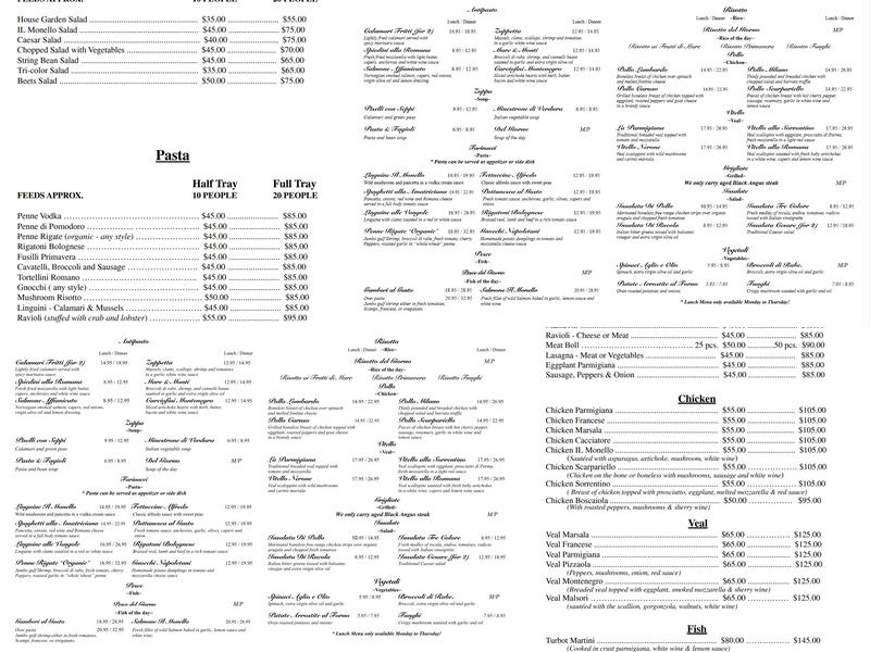 IL Monello Menu