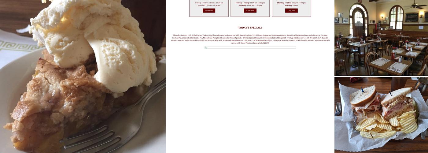 Butler's Pantry Trackside Menu