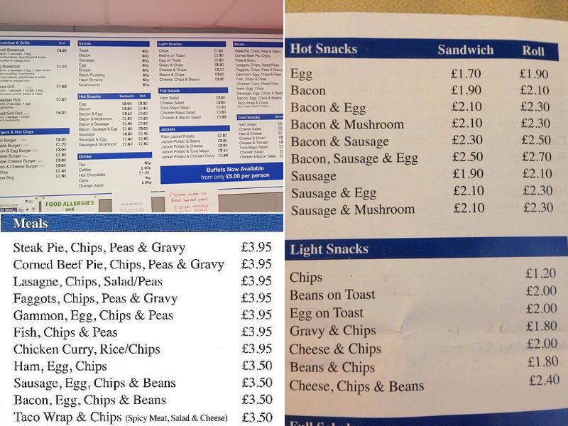 Claire & Deb's Cafe & Snack Bar Menu