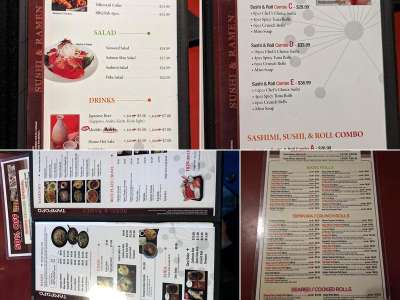 Tampopo Restaurant Menu