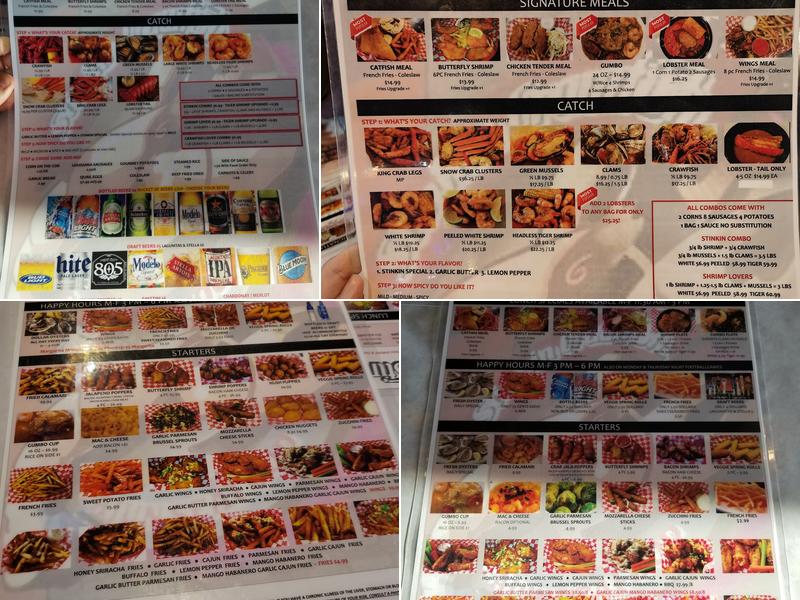 Gardena Stinkin Crawfish Menu