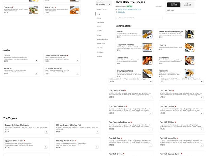 Three Spice Thai Kitchen Menu