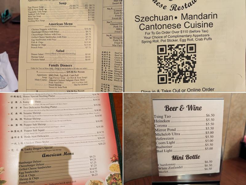 Lucky Dragon Menu