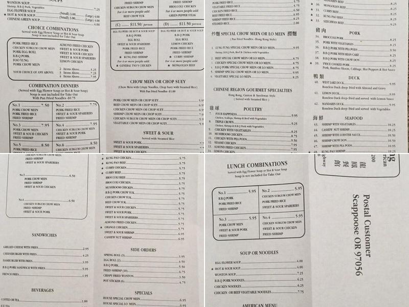 Lung Fung Restaurant Menu