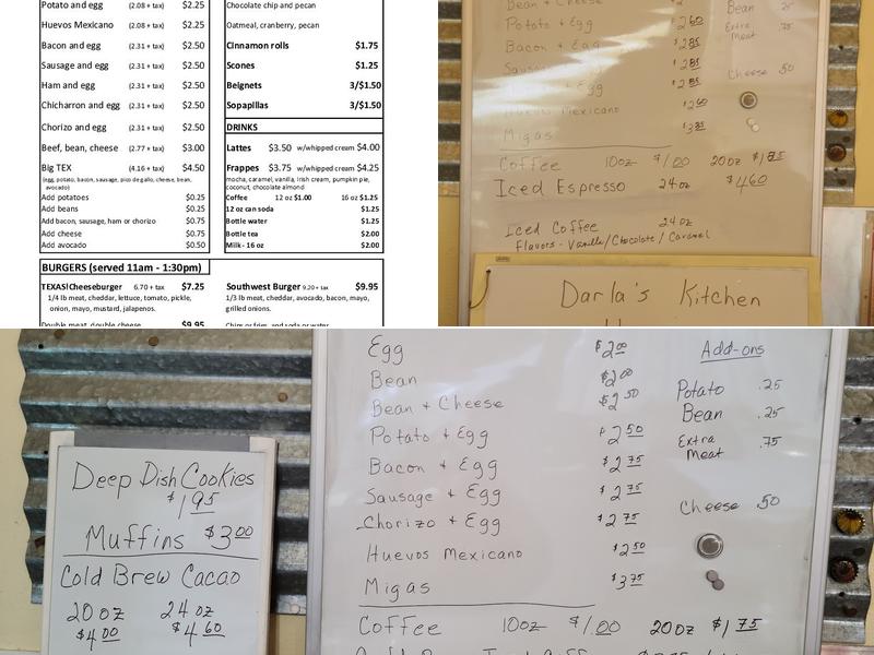 Darla's Kitchen Menu
