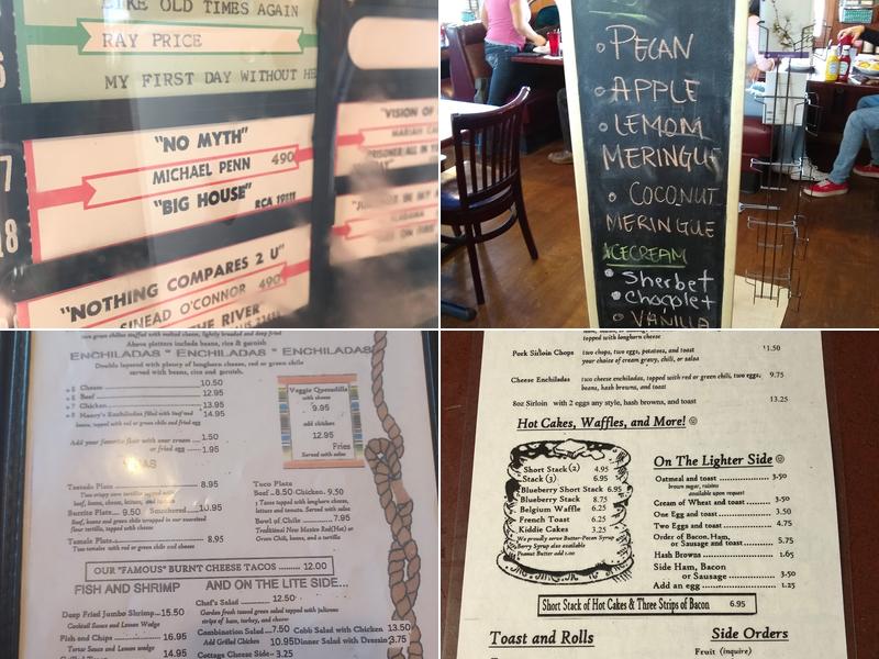 Hillcrest Restaurant and Trading Post Saloon Menu