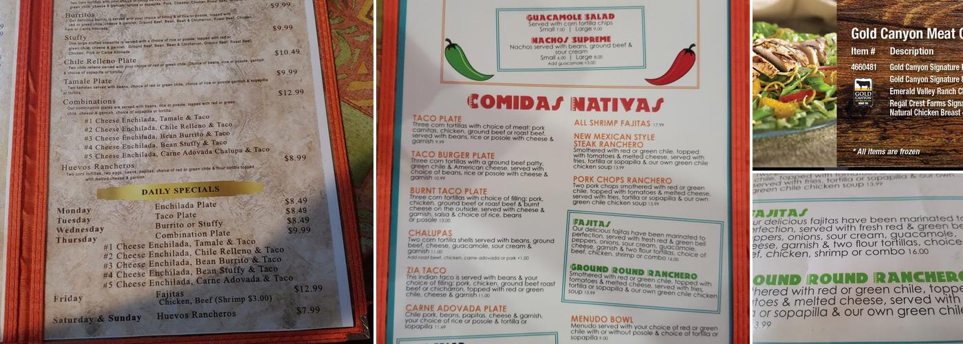 Kocina De Raphael Menu