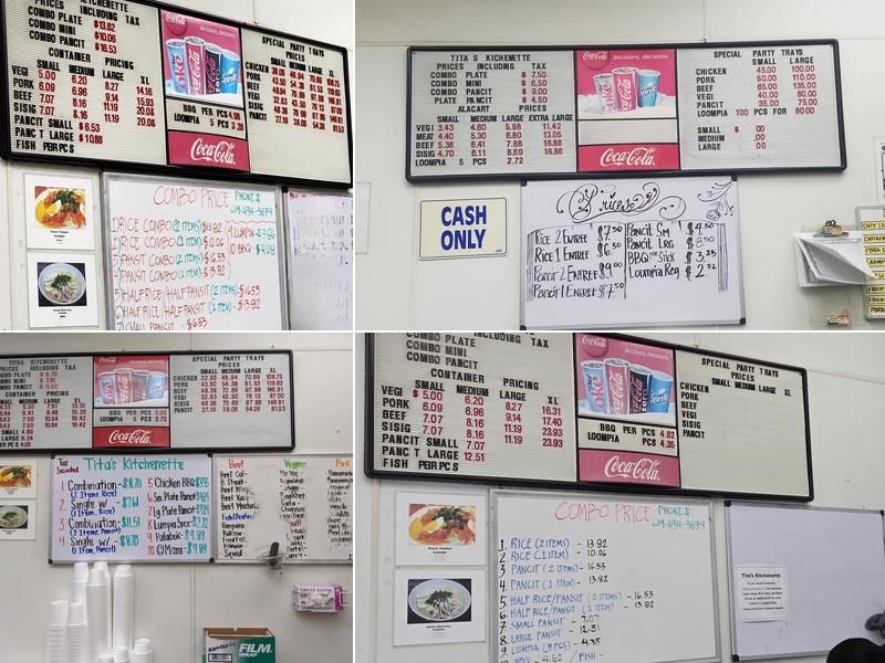 Tita's Kitchenette Menu