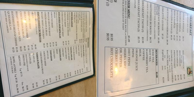 El Encanto Menu