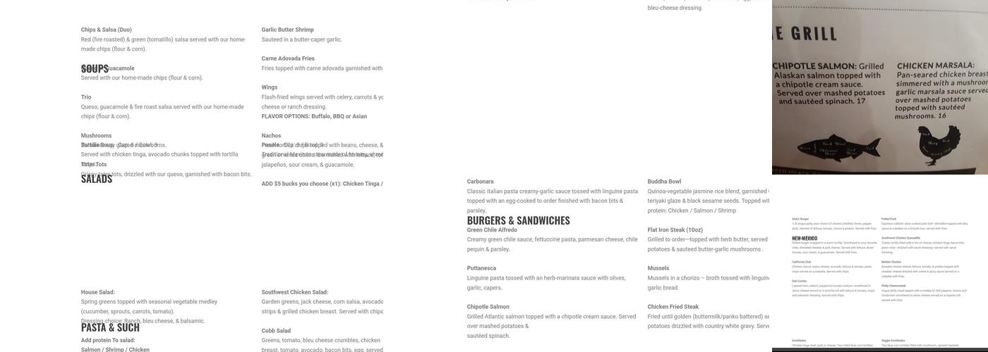 Dick’s Pub & Restaurant Menu
