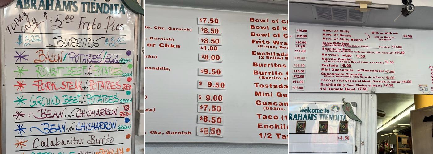 Abraham's Tiendita (New Mexican Food To Go) Menu