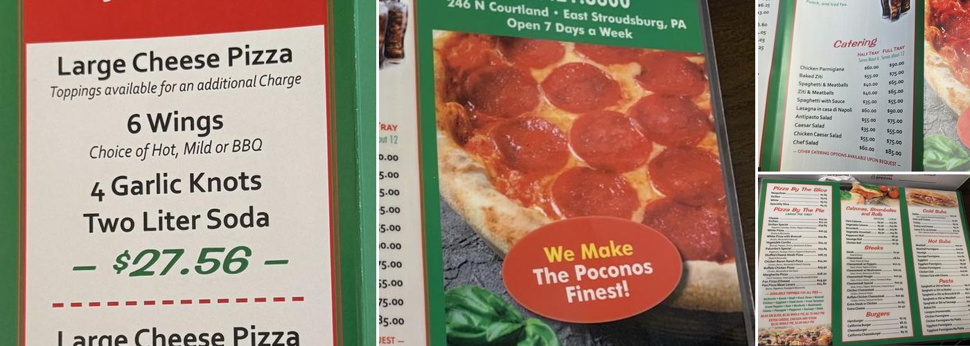 Palumbo’s pizza Menu