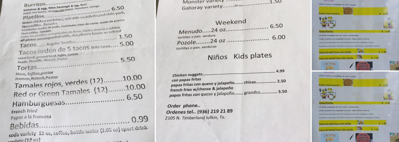 Mi Sazon At Jaime's Upholstery Menu