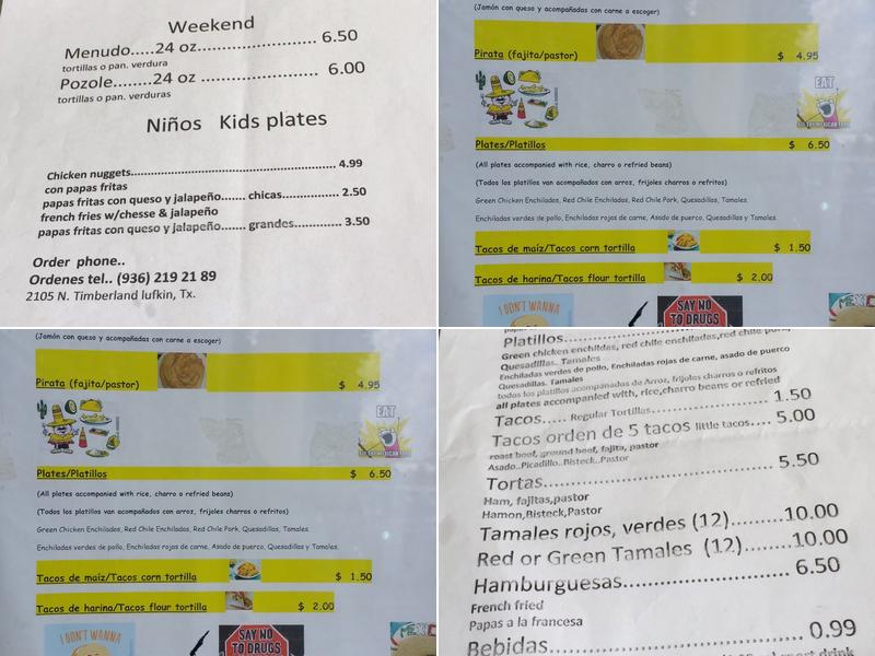 Mi Sazon At Jaime's Upholstery Menu