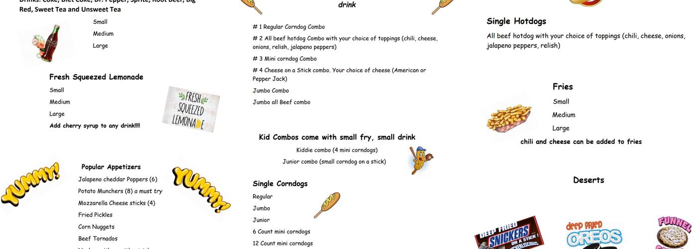 Corn Dog 7 Menu