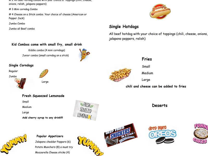 Corn Dog 7 Menu