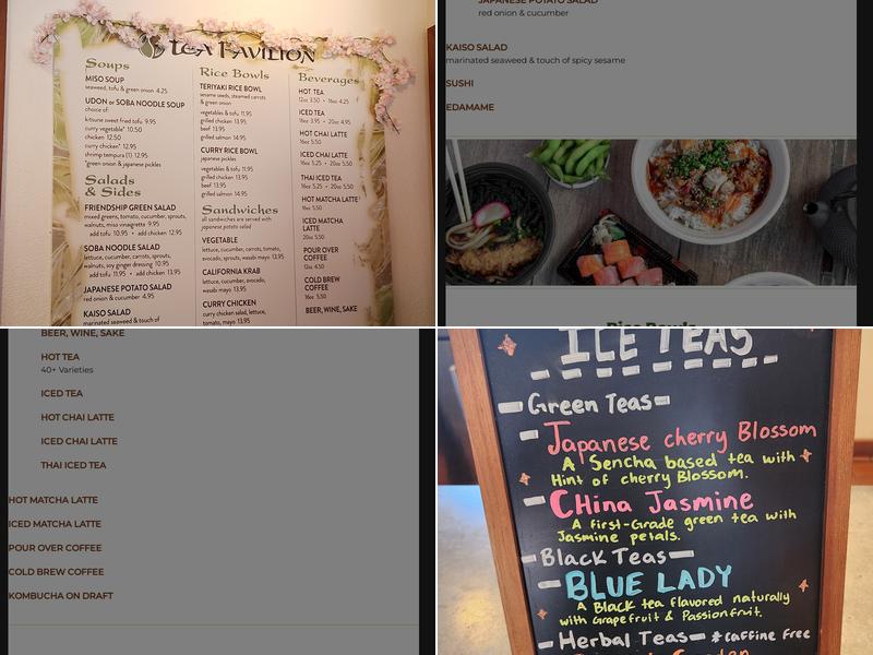 Tea Pavilion Menu