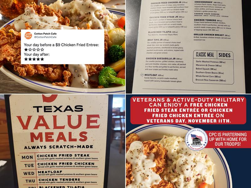 Cotton Patch Cafe Menu