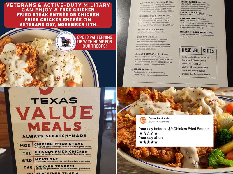 Cotton Patch Cafe Menu