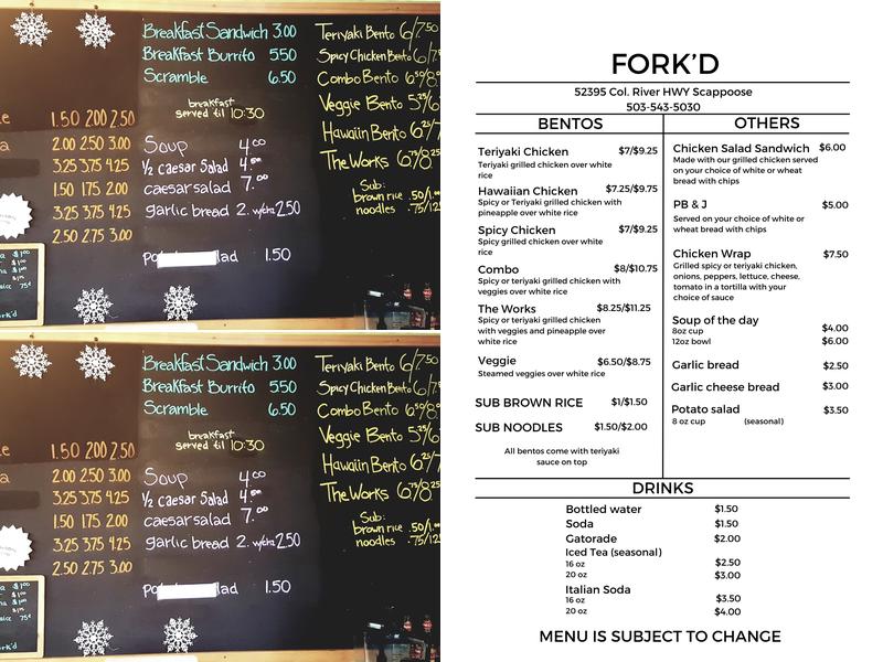 Fork'd Menu