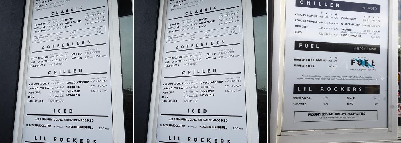 Black Rock Coffee Bar Menu