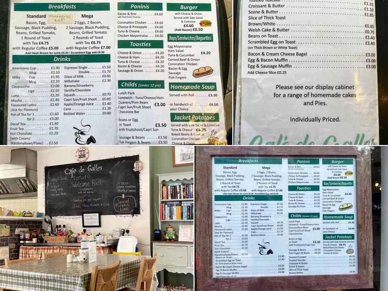 Cafe de Galles Menu