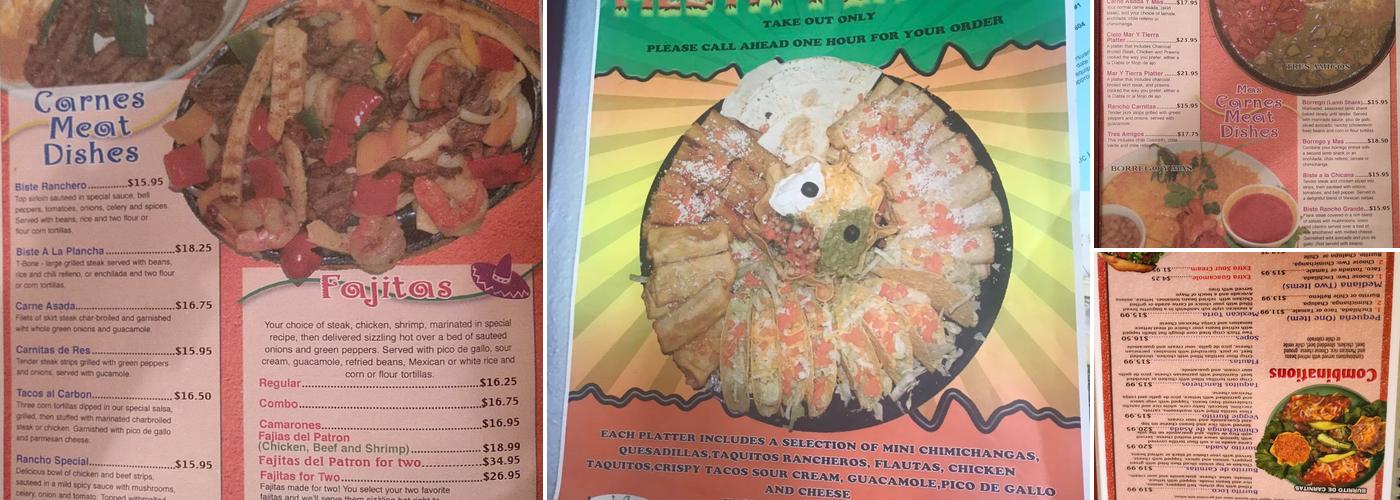 El Rancho Viejo Menu