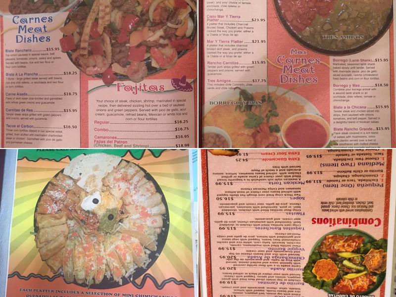 El Rancho Viejo Menu