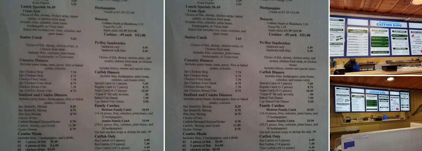 Catfish King Restaurant Menu
