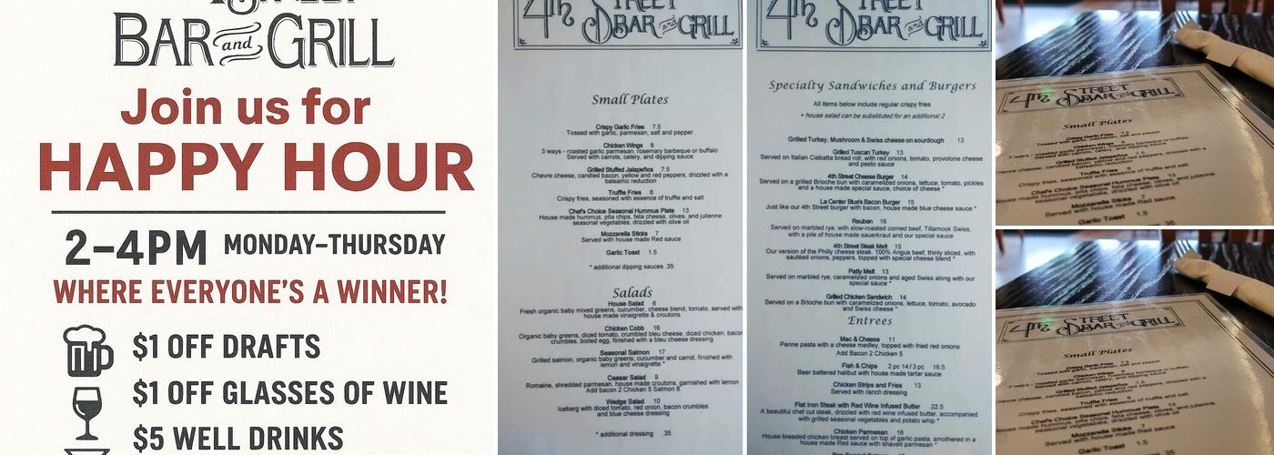 4th Street Bar and Grill Menu