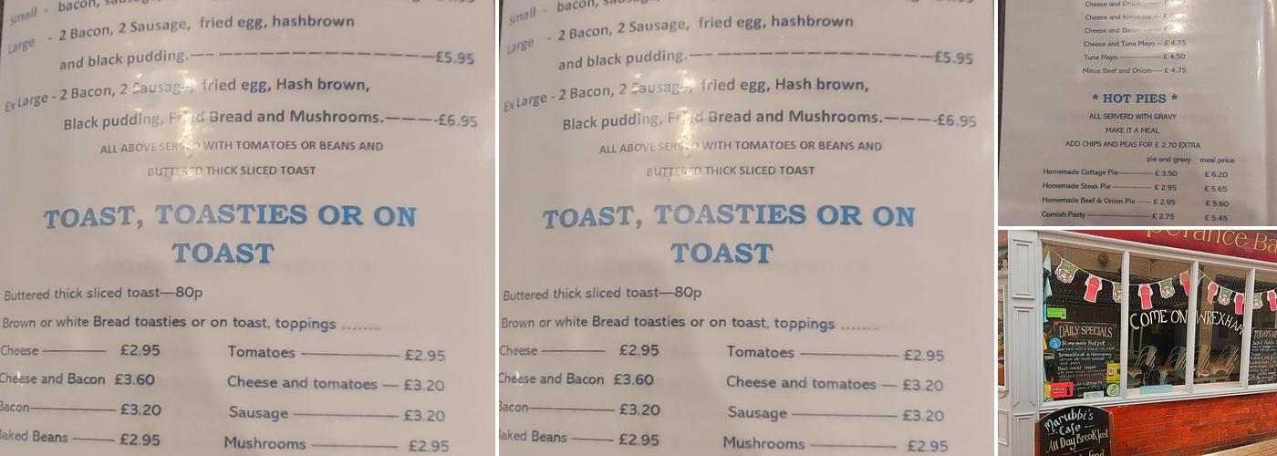 A Marubbi & Son Menu