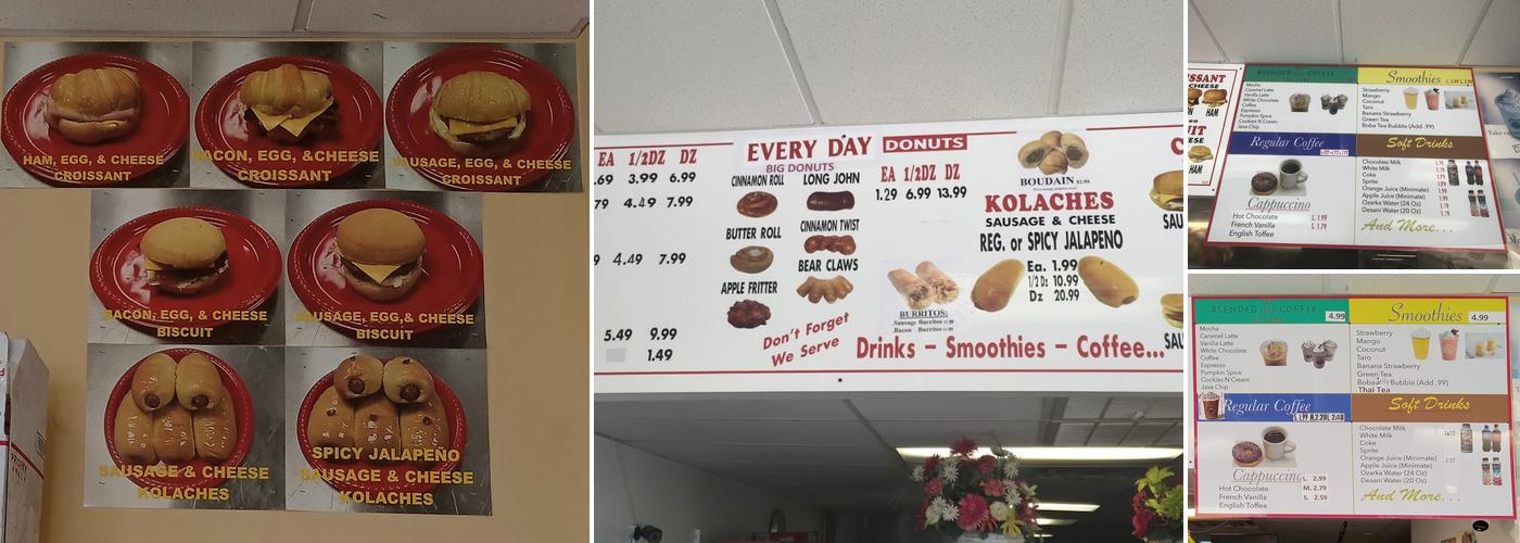 Everyday Donuts (former Shipley) Menu