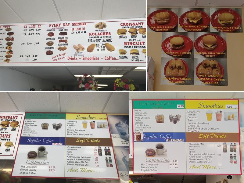 Everyday Donuts (former Shipley) Menu