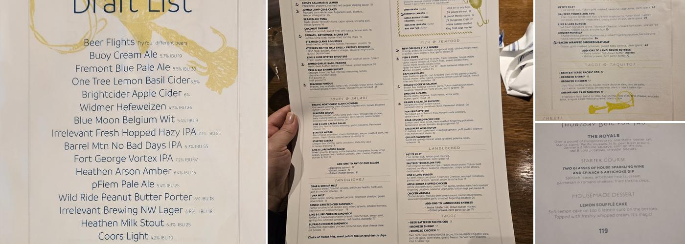 Line & Lure Menu
