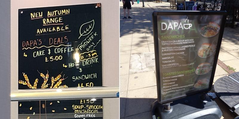 Dapa Coffee Menu