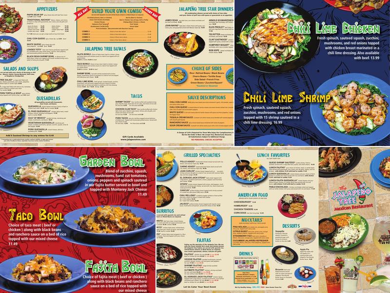 The Jalapeno Tree Menu