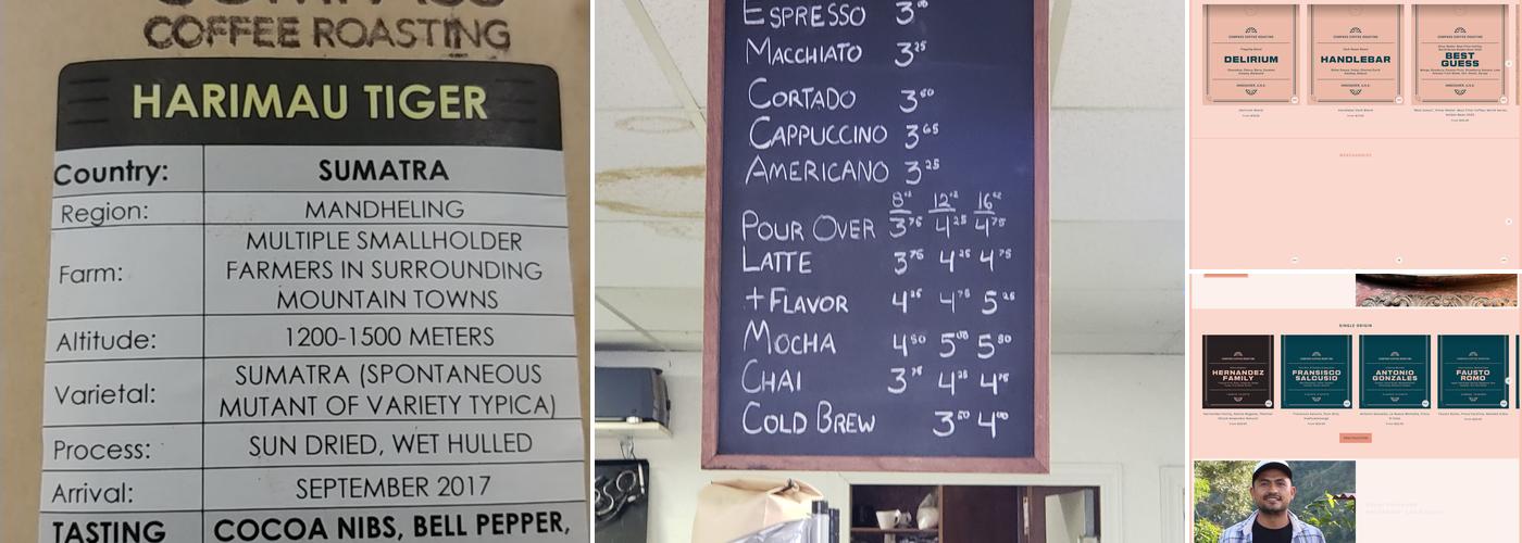 Compass Coffee Menu