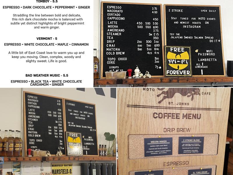 Two Stroke Coffee Co. Menu