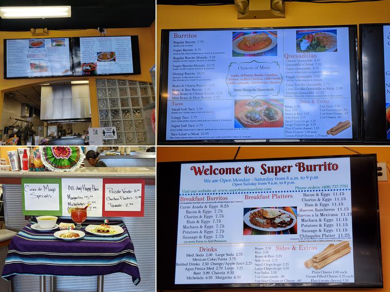 Super Burrito Menu