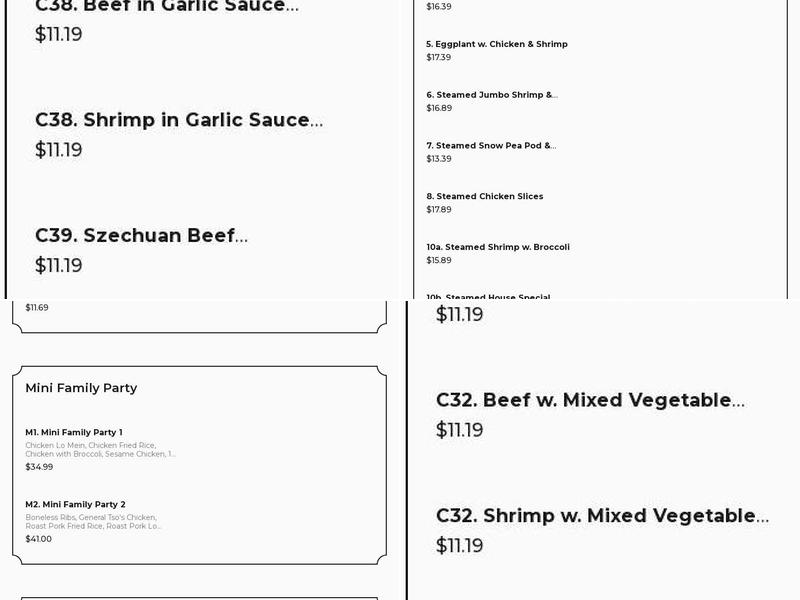 King Wok Menu