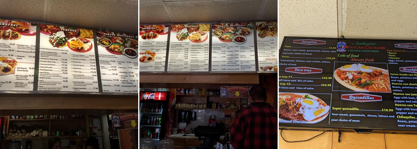 Los Dos Compadres Menu