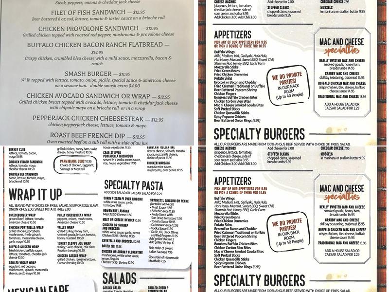 Valley Restaurant Menu