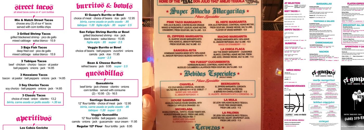 el guapo's Menu