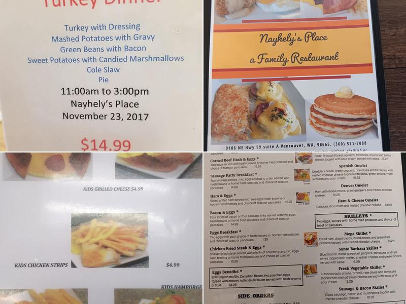 Nayhely's Place Menu