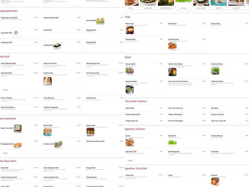 Domo 7 Japanese Restaurant Menu